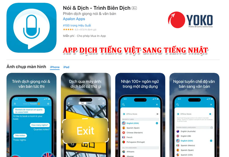 APP Nói & Dịch - Trình Biên Dịch