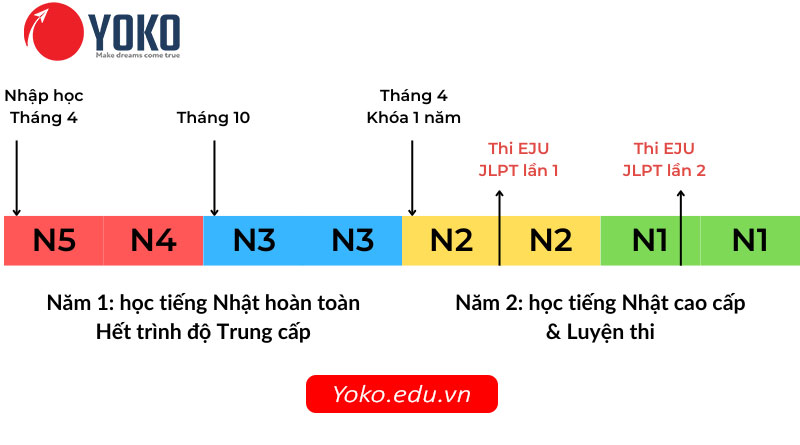 Lộ trình học tiếng Nhật tại trường Nhật ngữ