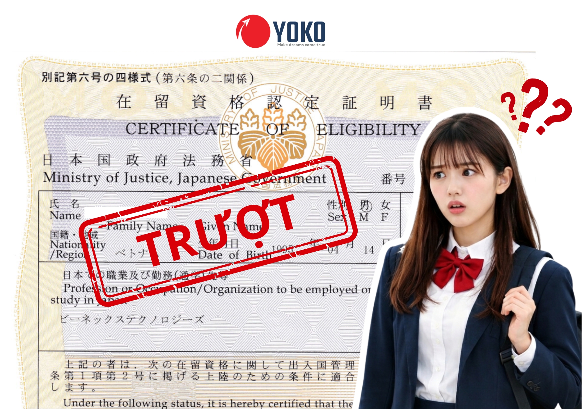 Trượt COE có du học Nhật Bản được không?