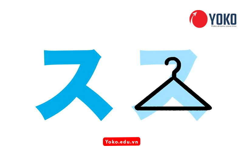 ス là katakana cho chữ “su”