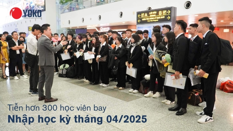 Tiễn hơn 300 học viên bay và nhập học thàng 4/2025