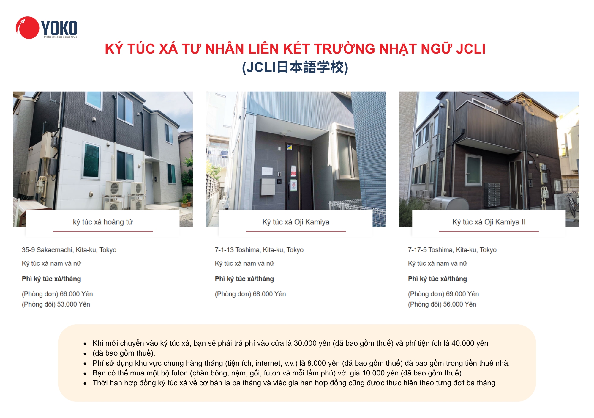 Ký túc xá trường Nhật ngữ JCLI