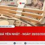 TỶ GIÁ YÊN NHẬT HÔM NAY - NGÀY 28/03/2026