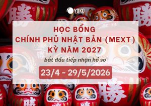 Học bổng Chính phủ Nhật Bản (MEXT) kỳ năm 2027 bắt đầu tiếp nhận hồ sơ từ ngày hôm nay 23/04/2026