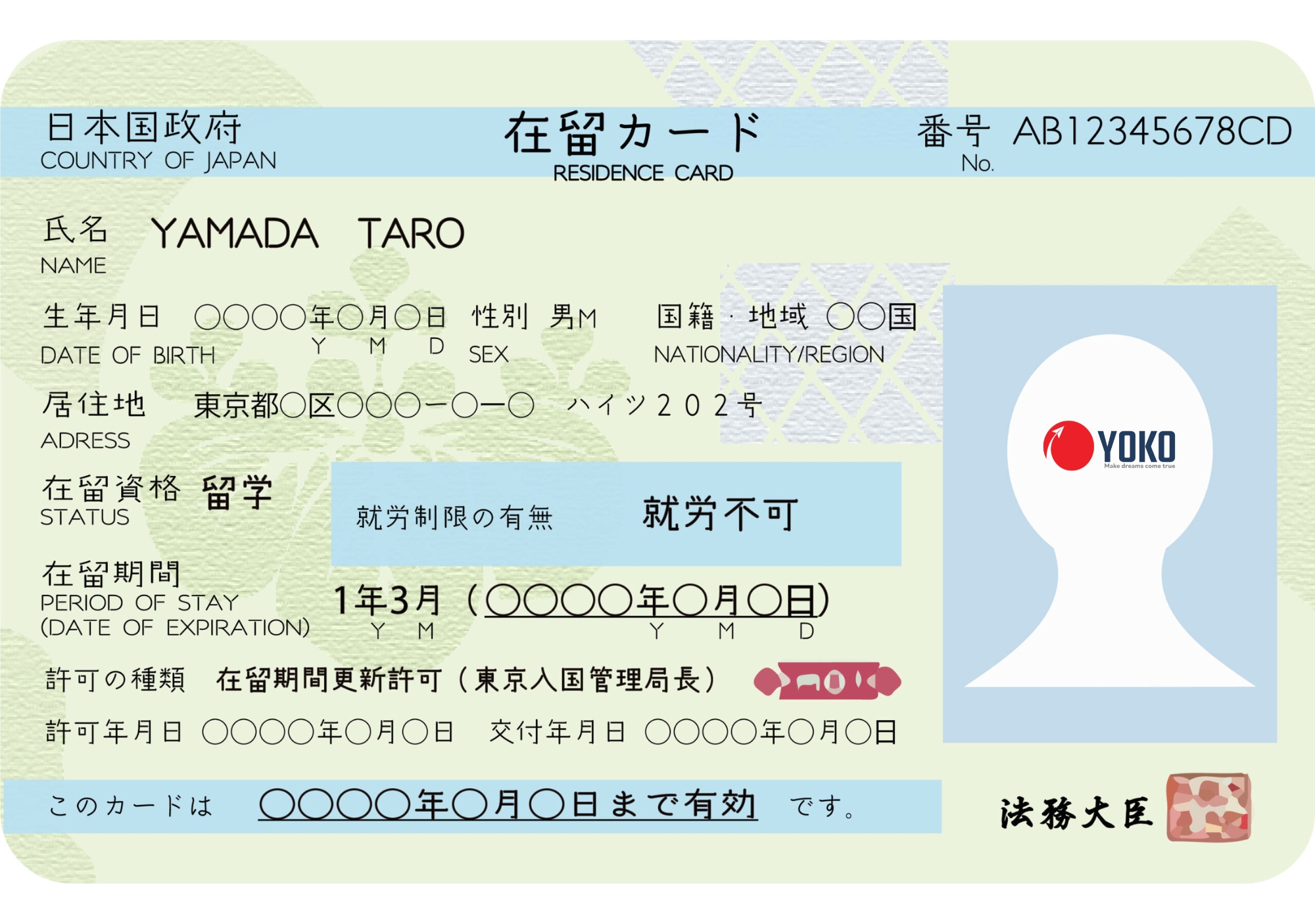 Thẻ cư trú Nhật Bản (Zairyu Card - 在留カード)