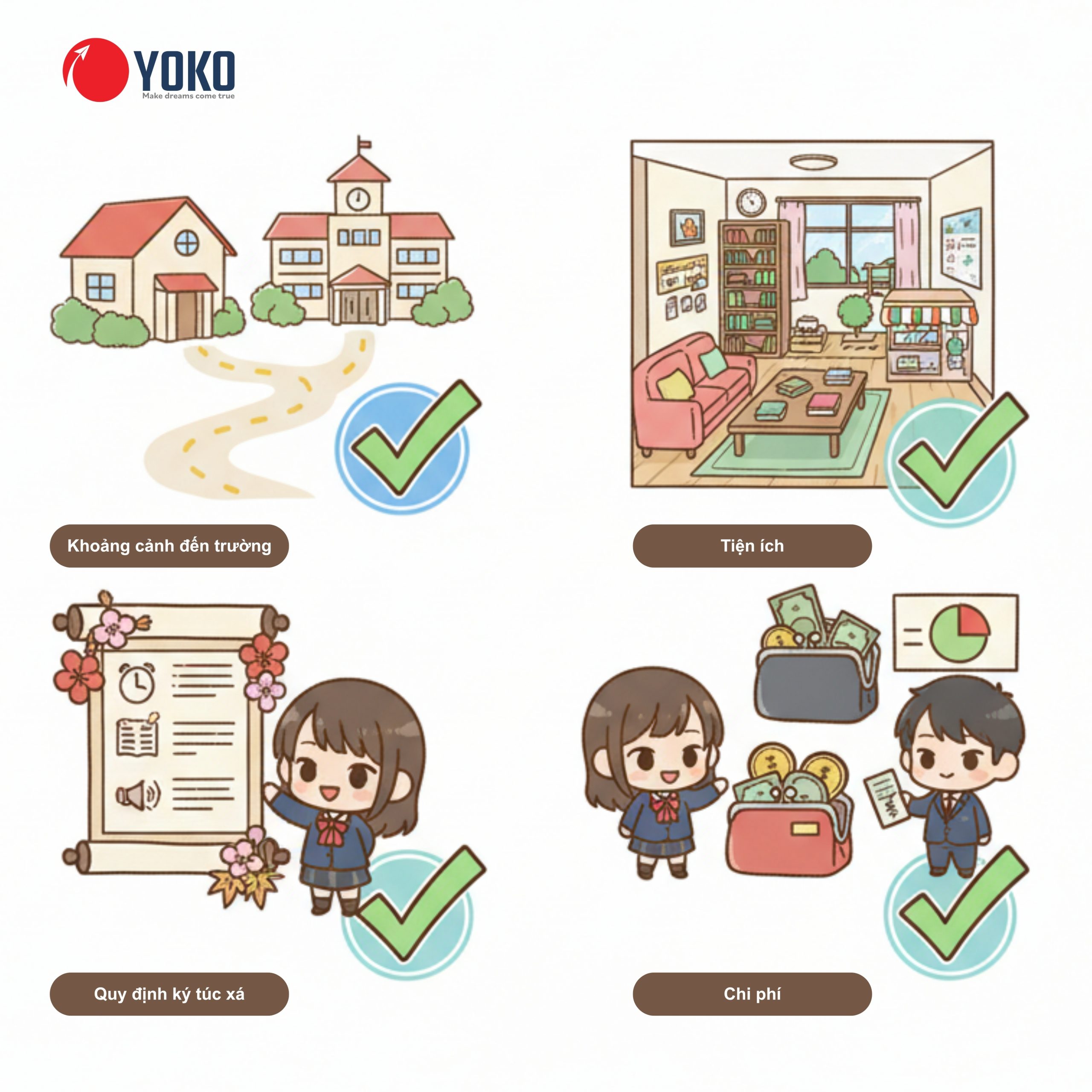 Chọn ký túc xá Nhật Bản