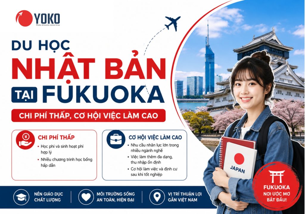 Du học Nhật Bản tại Fukuoka: Chi phí thấp, cơ hội vệc làm cao