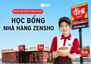 Học bổng nhà hàng Zensho kỳ tháng 4/2027