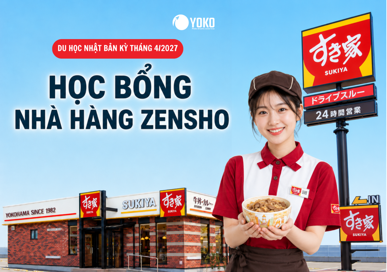 Học bổng nhà hàng Zensho kỳ tháng 4/2027